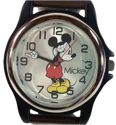 Vintage Mickey Mouse Disney Wrist Watch Running NOS In Collector Tin Box