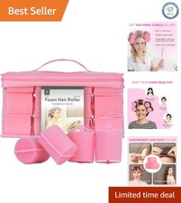 Flexible Foam Hair Curlers - 24 Pack for Effortless Curls, No Heat Damage