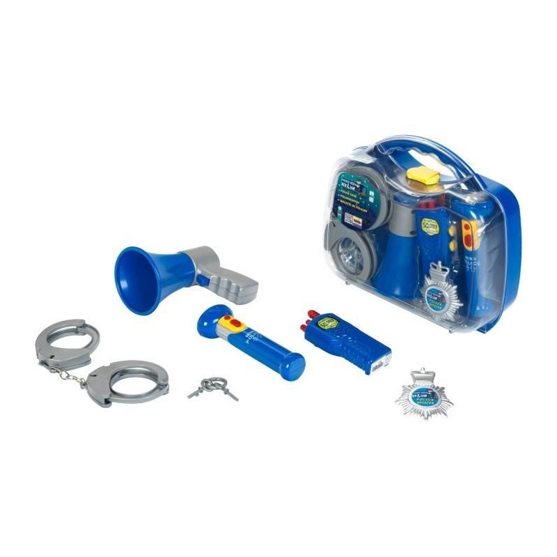 Mallette de policier Klein 8874 avec lampe torche lumineuse et menottes pour enfants