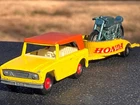 Vintage Lesney Matchbox No. 18 Field Car + 38 Honda Motorcycle 1/64 Diecast