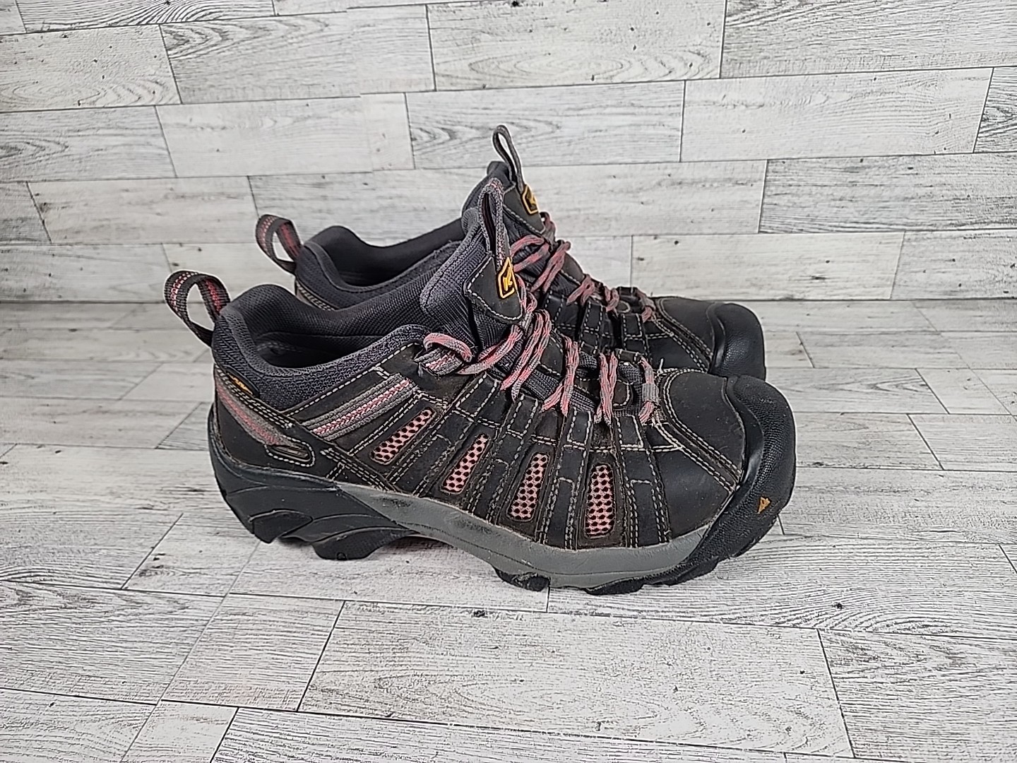 Scarpe da lavoro utility KEEN Flint basse donna 9 5 W grigio punta acciaio ASTM F2413 11