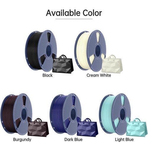 SUNLU 1.75mm 98A TPUSILK Filament Flexible Shiny Für 3D-Drucker 1KG Schwarz - Bild 2 von 24