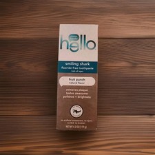 Hello Fluoride-Free Smiling Shark Kids Toothpaste, 4.2oz Natural FRUIT PUNCH