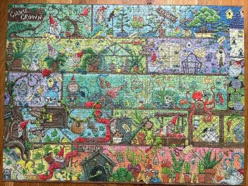 COMPLETE - Ravensburger - Gnome Grown - 1500 Piece Jigsaw - RARE - Challenging - Picture 1 of 6