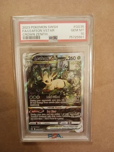 Pokemon 2023 Crown Zenith Galarian Gallery Leafeon VSTAR GG35 PSA 10