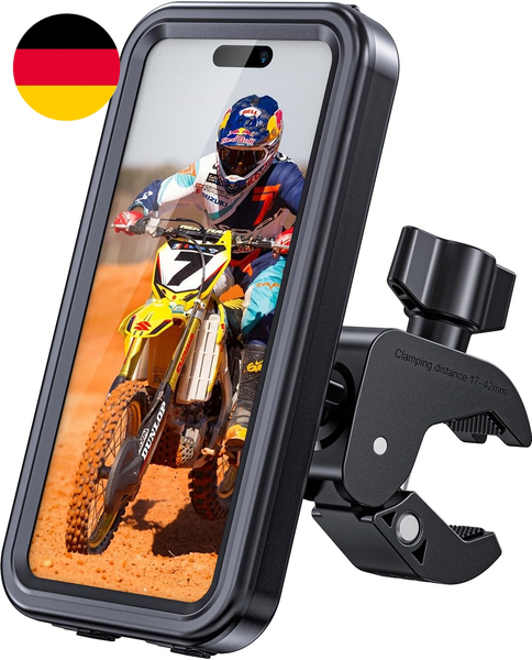 Handyhalterung Motorrad Wasserdicht【1S Schnellspanner】 Handyhalterung Fahrrad An-image