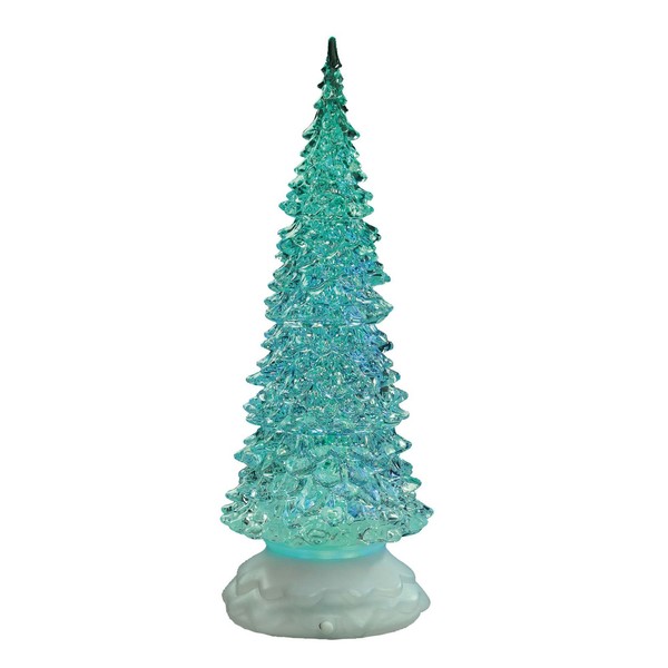 Led Tannenbaum Baum Deko Acryl Rgb Figur Weihnachten Glitzer Batterie Tischdeko-image