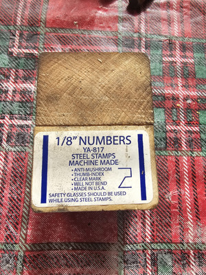 1/8'' Steel Number Stamp Punch 9 piece Set Ya-817