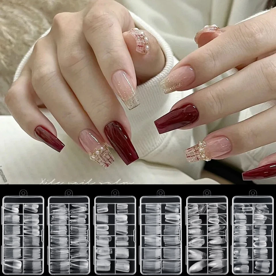 120 Unghie Finte Unghie Finte In Gel Uv Acrilico Trasparente Unghie Finte A ☆ - Immagine 4 di 4