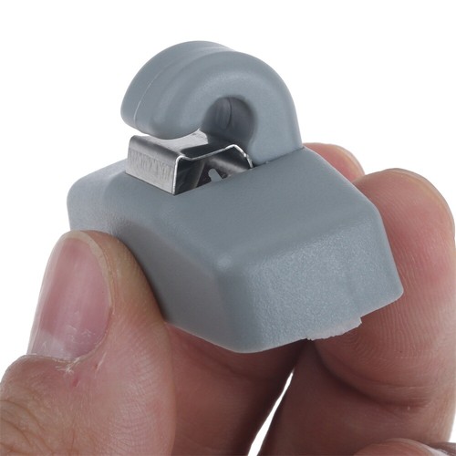 2pc Grey Front Sun Visor Hook Clips Bracket Holder For Skoda Superb 2002-2008 - Picture 10 of 14