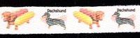 5/8 Inch Dachshund Cotton Ribbon, 1 Yard 5/8 Inch Dachshund Cotton Ribbon, 1 Yard