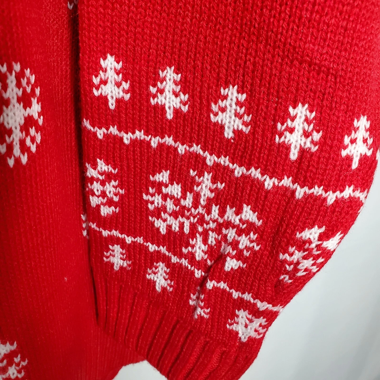 United States Sweaters Womens Red Knit Rudolph Christmas Ugly Sweater SZ 2X