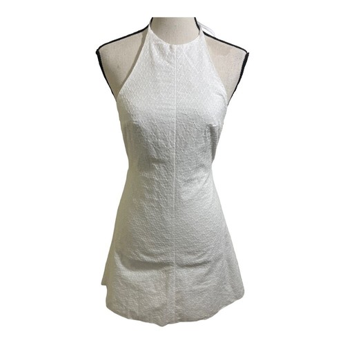 Miss Selfridige ASOS dress white halter neck open strap back eyelet. Size4white - Picture 9 of 12