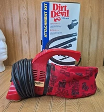 Royal Dirt Devil Hand Vac Red Vacuum Model 103 Tested Working With Attachments