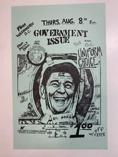 GOVERNMENT ISSUE Dead Milkmen Uniform Choice Punk Concert Flyer handbill