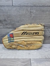 Mizuno Baseball Brown Leather Glove Left Hand Thrower MT 1000FB *Rare