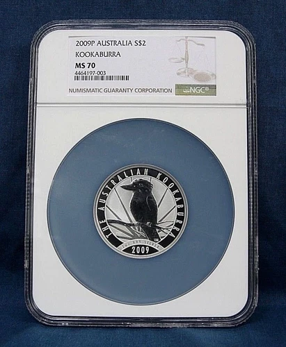 2009-P AUSTRALIA KOOKABURRA 2 OZ. NGC MS70 ** VERY RARE ** POP. OF ONLY 3