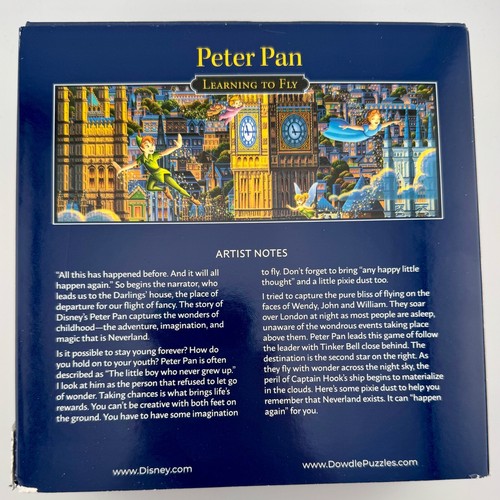 Peter Pan Learning to Fly - Disney Dowdle 500 Piece Jigsaw Puzzle Made in US - Picture 2 of 5