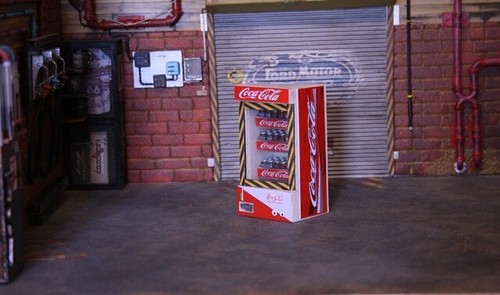 Frigo boisson Coca cola élément diorama atelier garage 1/18 - Foto 4 di 5