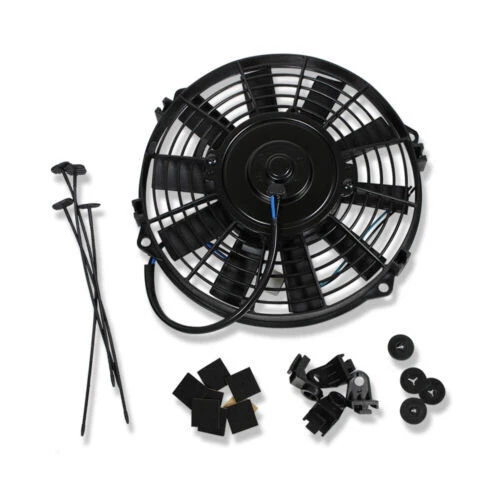 Ventiladores de radiador de refrigeração reversíveis lâmina reta elétrica dupla 9" 12 volts 800CFM - Imagem 3 de 4