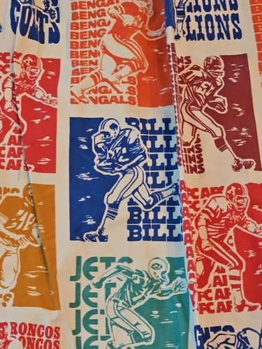 Tende vintage Sears NFL due pannelli Sears 36""x 44"" ciascuna - Foto 4 di 9
