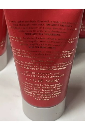 Elizabeth Taylor Forever Elizabeth Bath & Shower Gel 1.7oz Lot Of 5 - Picture 2 of 2