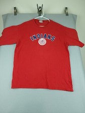 Cleveland Indians Chief Wahoo T-Shirt L Baseball Red Vintage Tee Shirt Rare