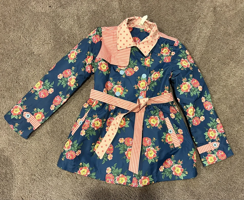 Matilda Jane Girl Sz 12 Brilliant Daydream Down Came Rain Jacket Floral Coat NWT - Image 4 of 4