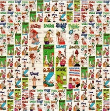 Splitch Thunk Mad Mag BLOTTER ART perforated tabs psychedelic art