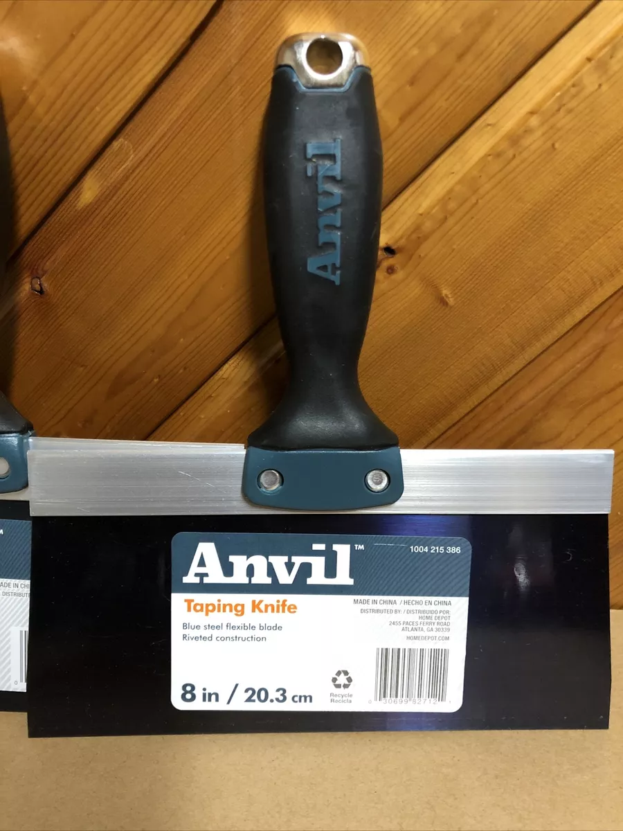Lot Of 2 Anvil 8 in. Steel Taping Knife with Soft Grip Handle New