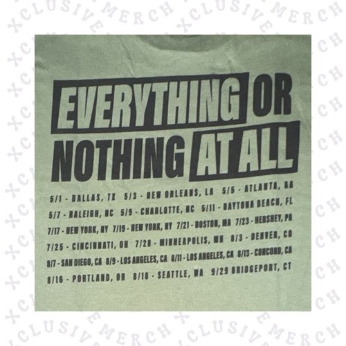 Foo Fighters: Everything Or Nothing At All Tour 2024 — OFFICIAL Green T — Size L - 第 5/5 張圖片