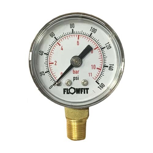"40Mm Trocken/Pneumatisch Druckmesser 0-30 Psi (2 Stange) 1/8 \" Bspt Basis Entry"-image