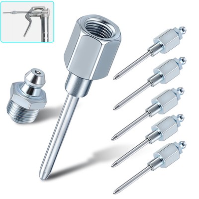 Lots 1-10Pcs Tool Grease Gun Needle Nose Adapter Nozzle, Needle Grease Fittings