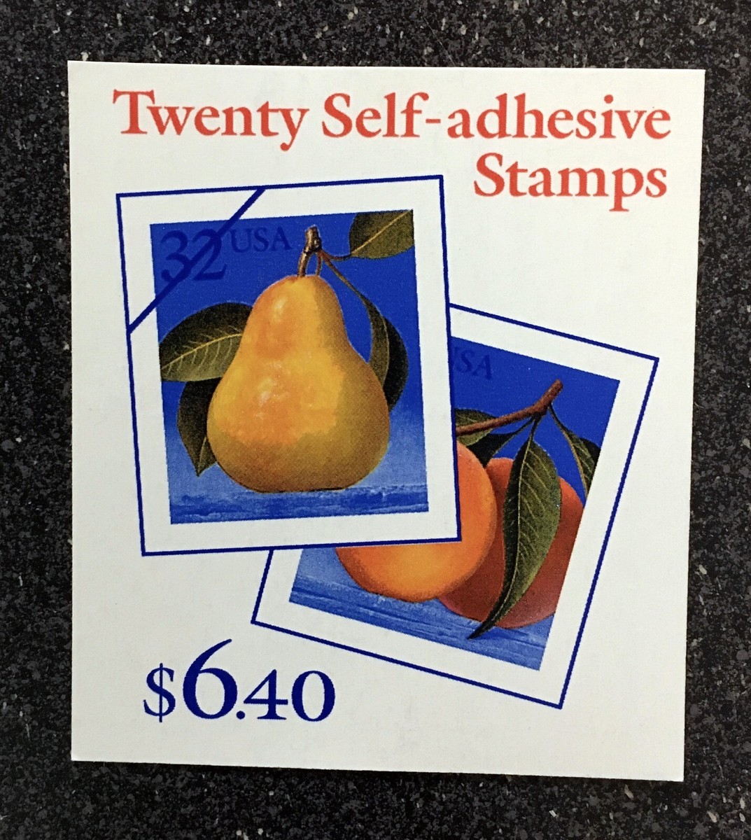 USA1995 #2493-2494 32c Peach & Pear - Block of 9 From Booklet Mint