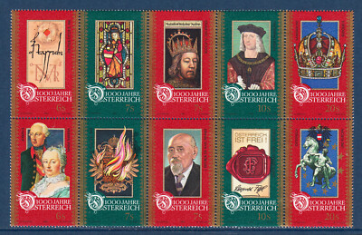 AUSTRIA 1996. YV. 2024/33.   MILENIO DE VIENA.  MNH.