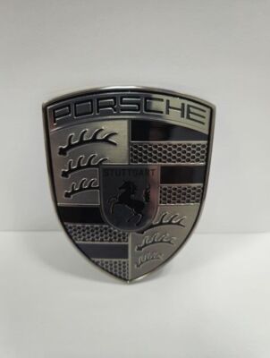 Genuine Porsche Exclusive Turbonite Front Crest Emblem 95C-853-601