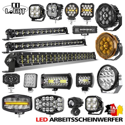Led Arbeitsscheinwerfer Offroad Scheinwerfer 12V/24V JEEP Traktor LKW KFZ Bagger