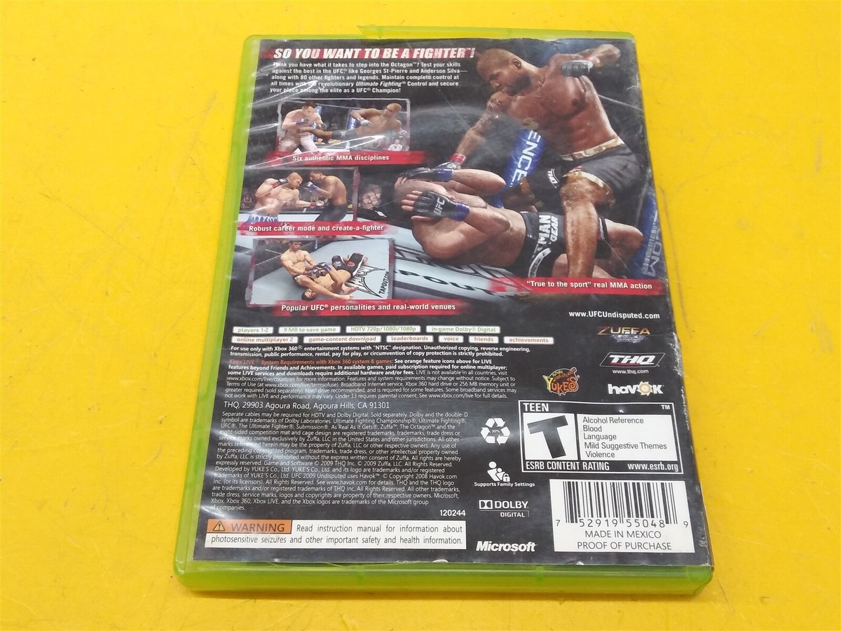 Nintendo Switch UFC 2009 Undisputed **CASE ONLY** Video Game UFC Undisputed 2009 w Manual | eBay