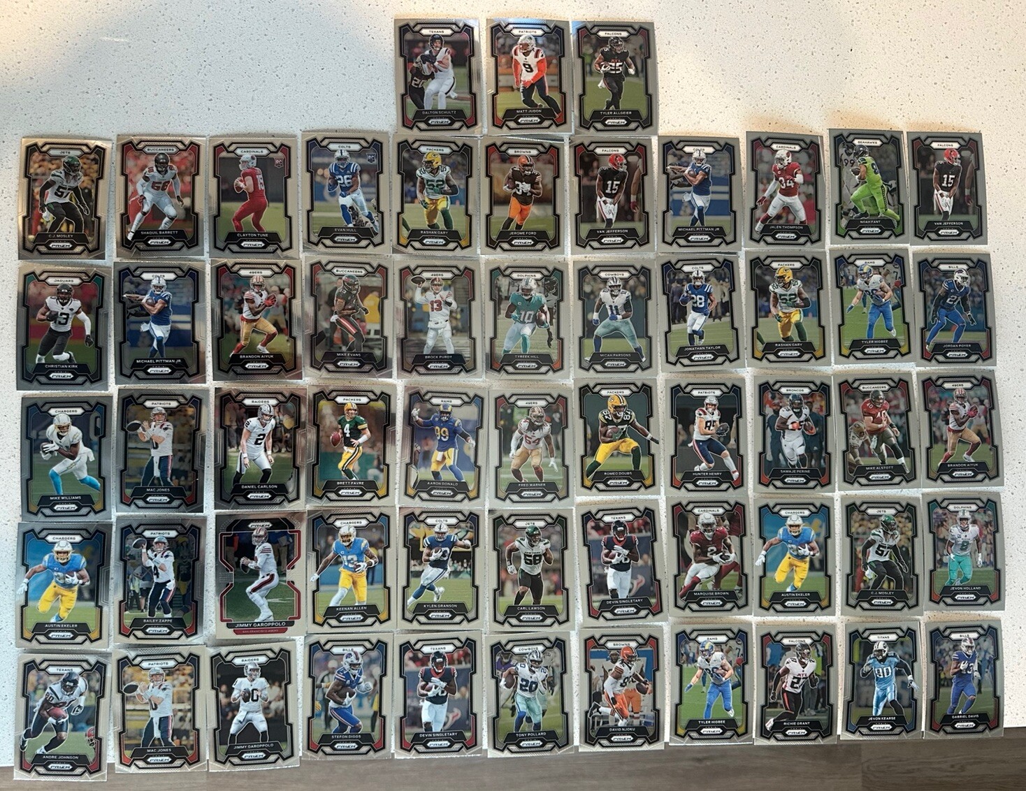 Panini Prizm Football NFL 50 Card Rookie, Parallel Card Lot Purdy Hill 🔥