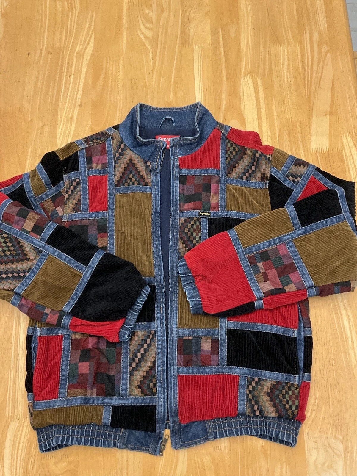 Veste en denim patchwork Supreme Corduroy taille moyenne !!! Excellent état !!!