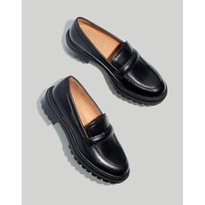 Madewell The Bradley Lugsole Loafer in Leather in True Black