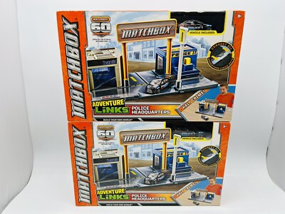 MatchBox Cars Set Of 2 Adventure Links Police Headquarters Mattel