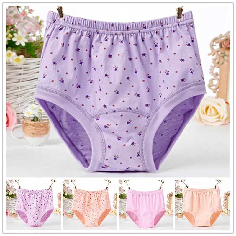 Women Men Cotton Panties High Waist Breathable Comfortable