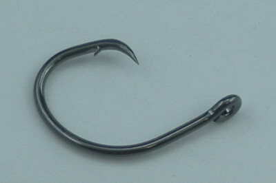 Eagle Claw L2022 10/0 Schwer Offset Breit Lücke Kreis Haken Blackplatinum 25CT