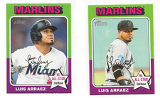 2024 Topps Heritage Mini #341 Luis Arraez (Base and Variation) Marlins