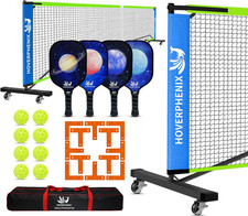 Hoverphenix Pickleball Net for Driveway, 22FT Regulation Size Pickleball Net wit