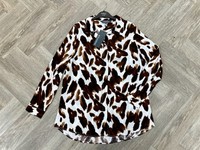 SOSANDAR 14 Animal Print Brown Mix Shirt - New With Tags!