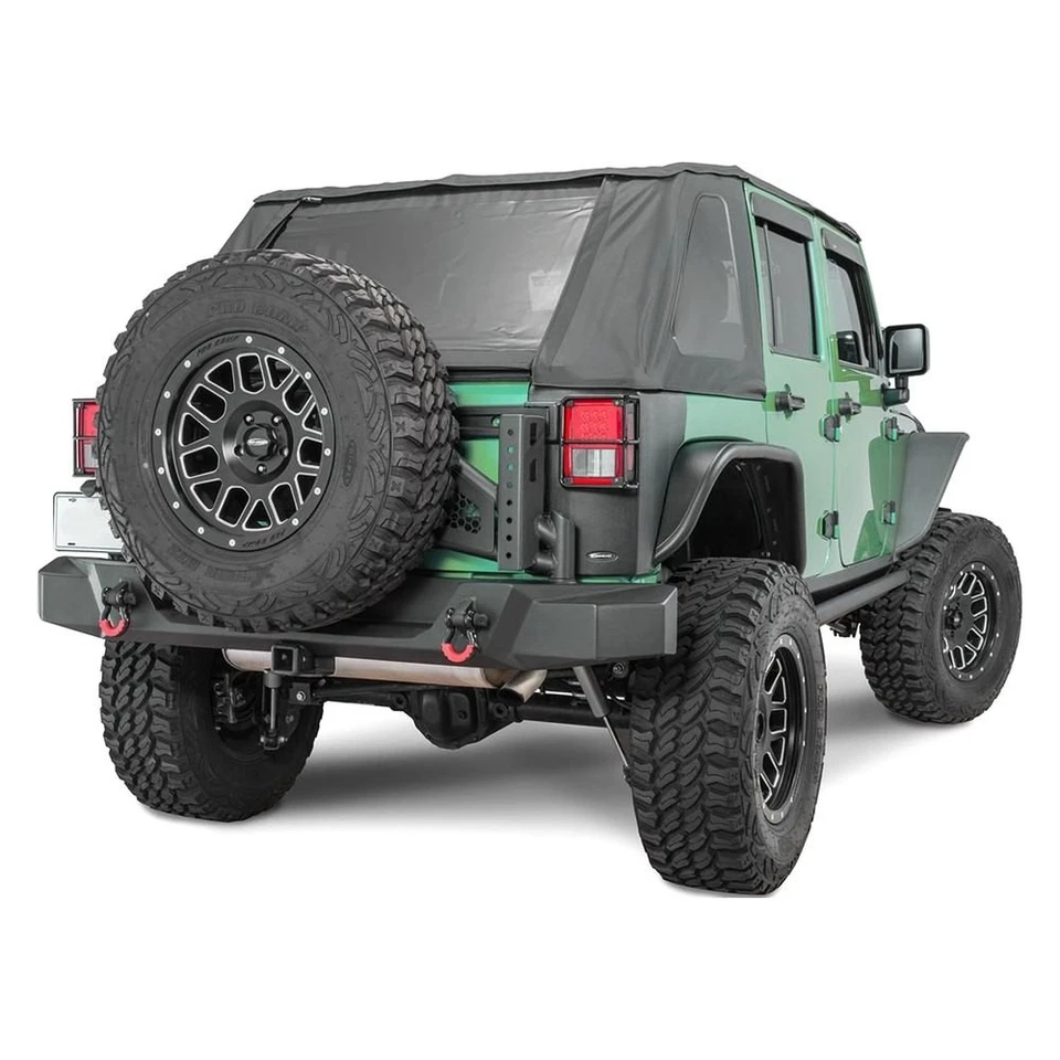 For Jeep Wrangler JK 18 TrailGuard Full Width Black Powder Coated Rear HD Bumper — 第 4/4 张图片