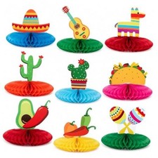 9 Pcs Fiesta Party Decorations Cinco De Mayo Decor 8'' Mexican Themed 8 inch