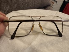 Vintage Eyeglasses Full Metal Aviator gold Frames Made in Italy